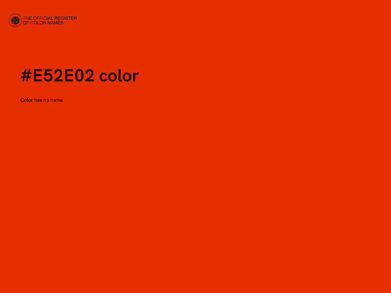 #E52E02 color image