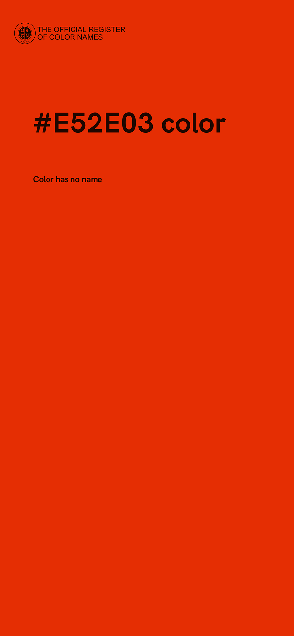 #E52E03 color image