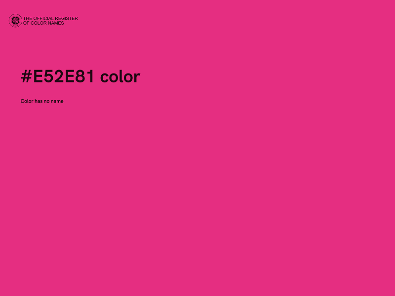 #E52E81 color image