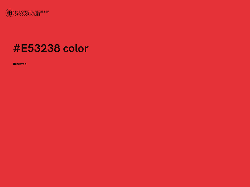 #E53238 color image