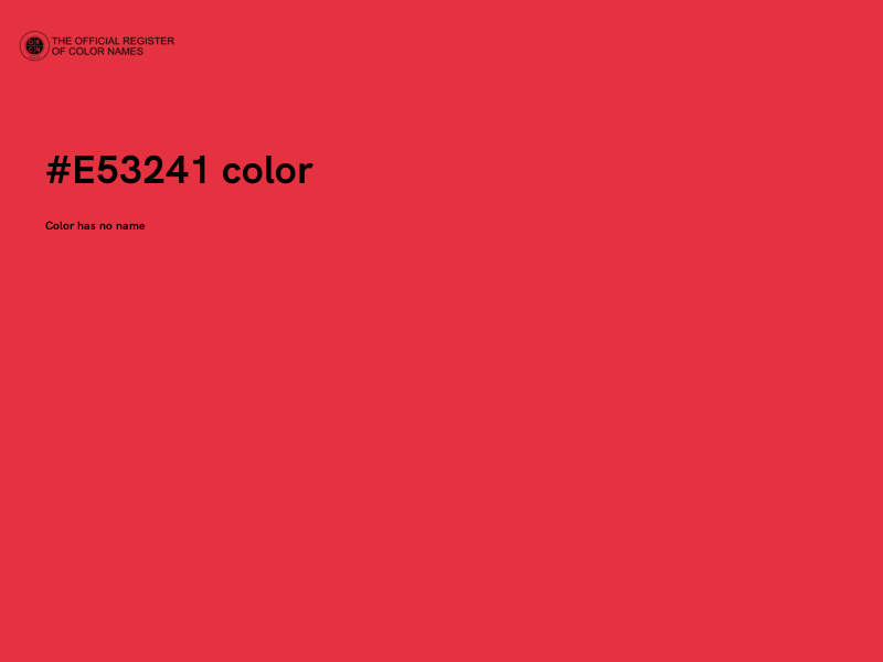 #E53241 color image