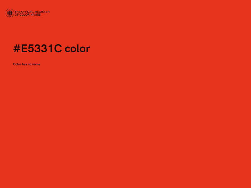 #E5331C color image
