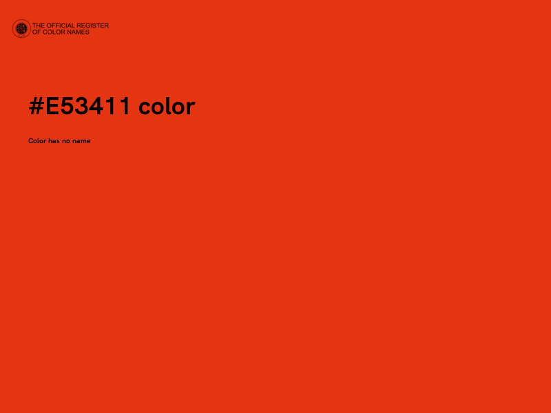 #E53411 color image