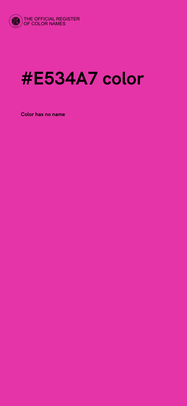 #E534A7 color image