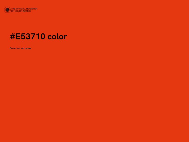 #E53710 color image
