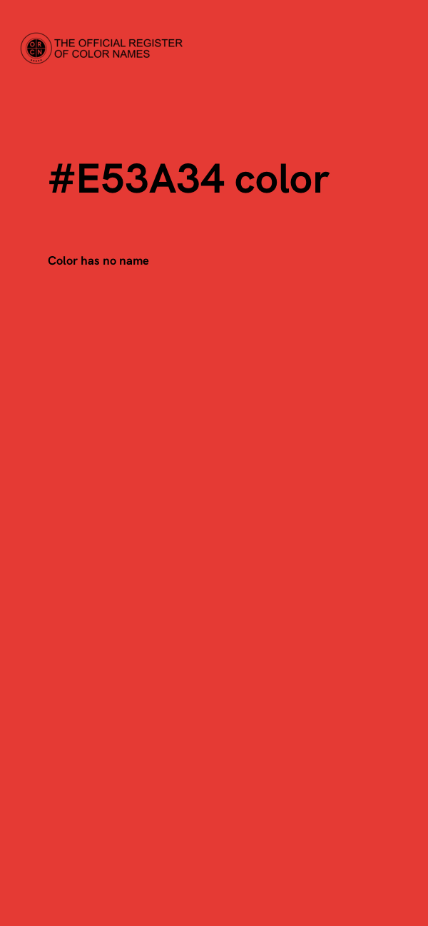 #E53A34 color image