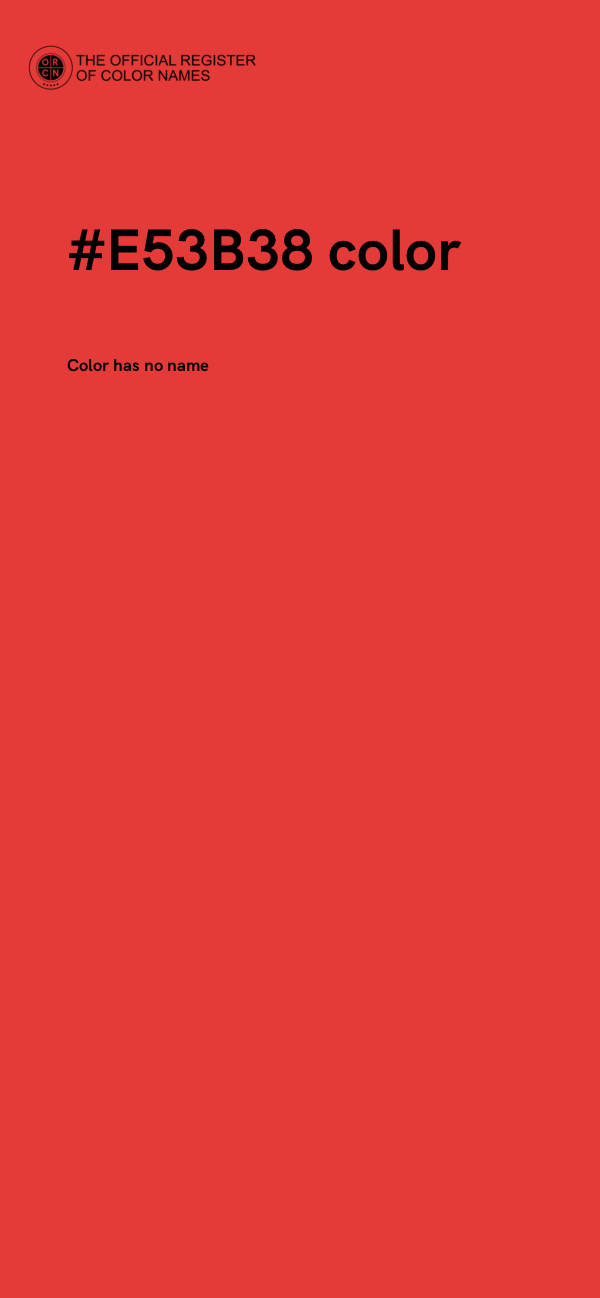 #E53B38 color image