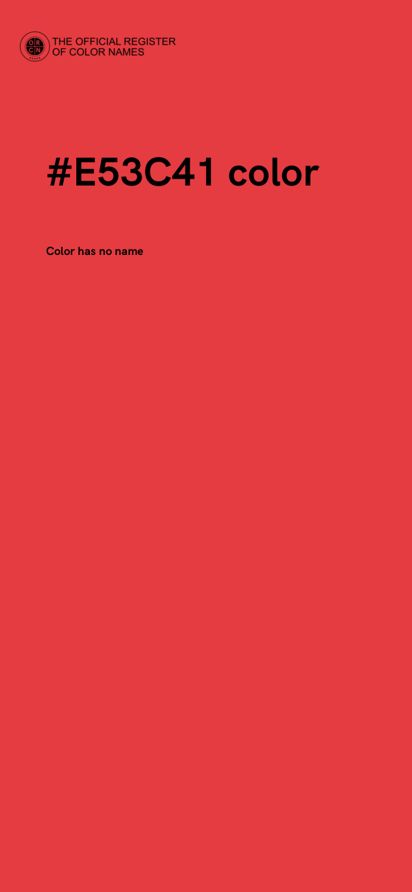 #E53C41 color image