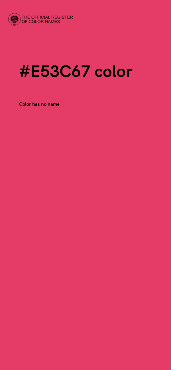 #E53C67 color image
