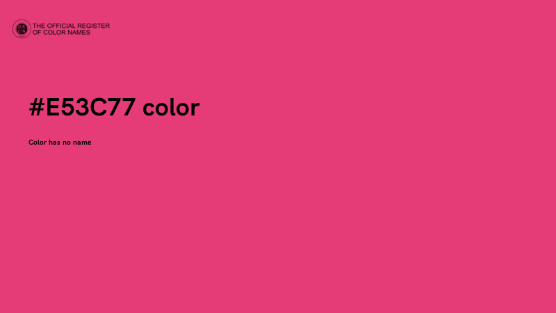 #E53C77 color image