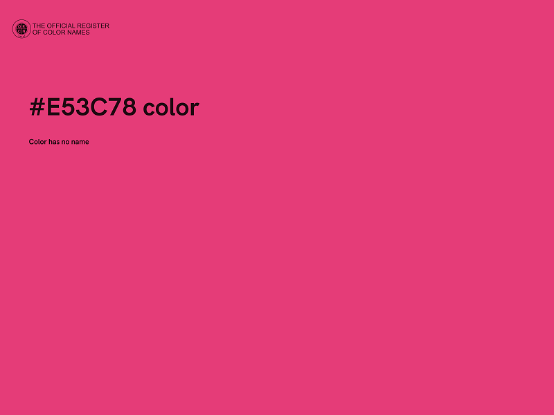 #E53C78 color image