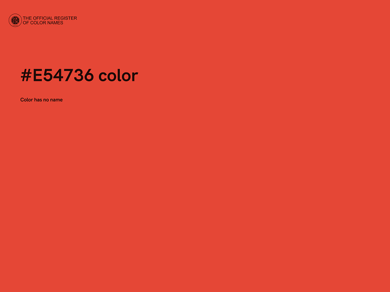 #E54736 color image