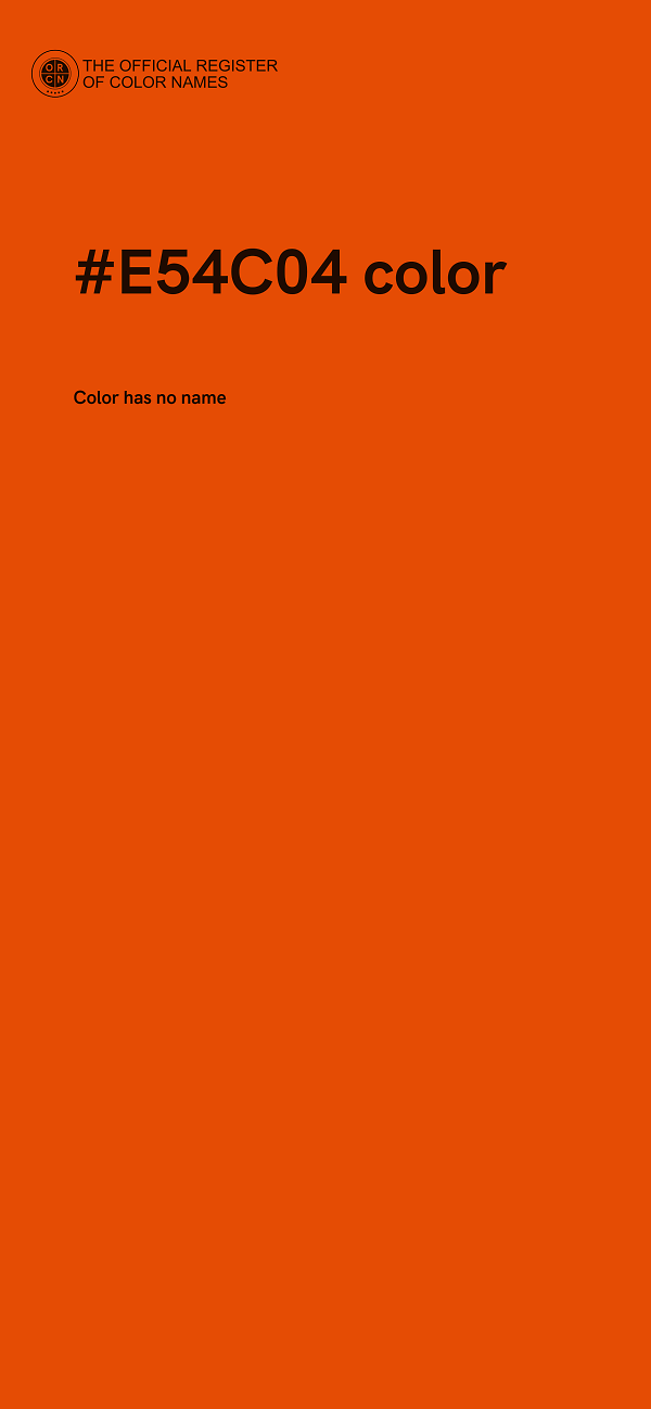 #E54C04 color image