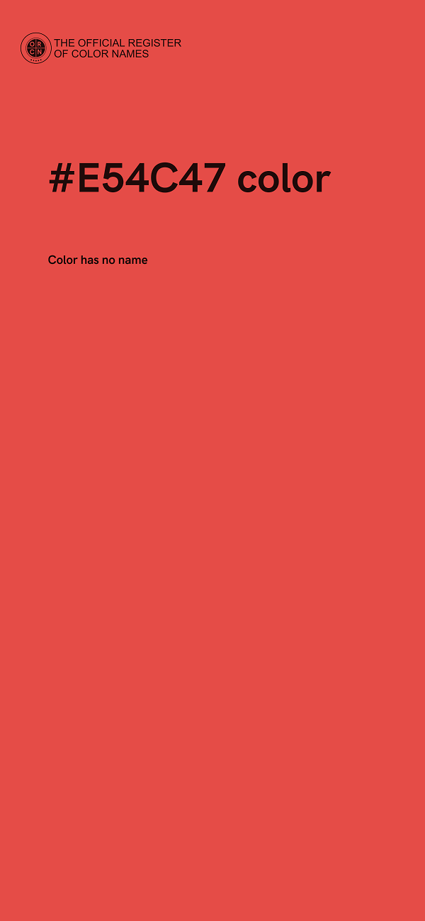 #E54C47 color image