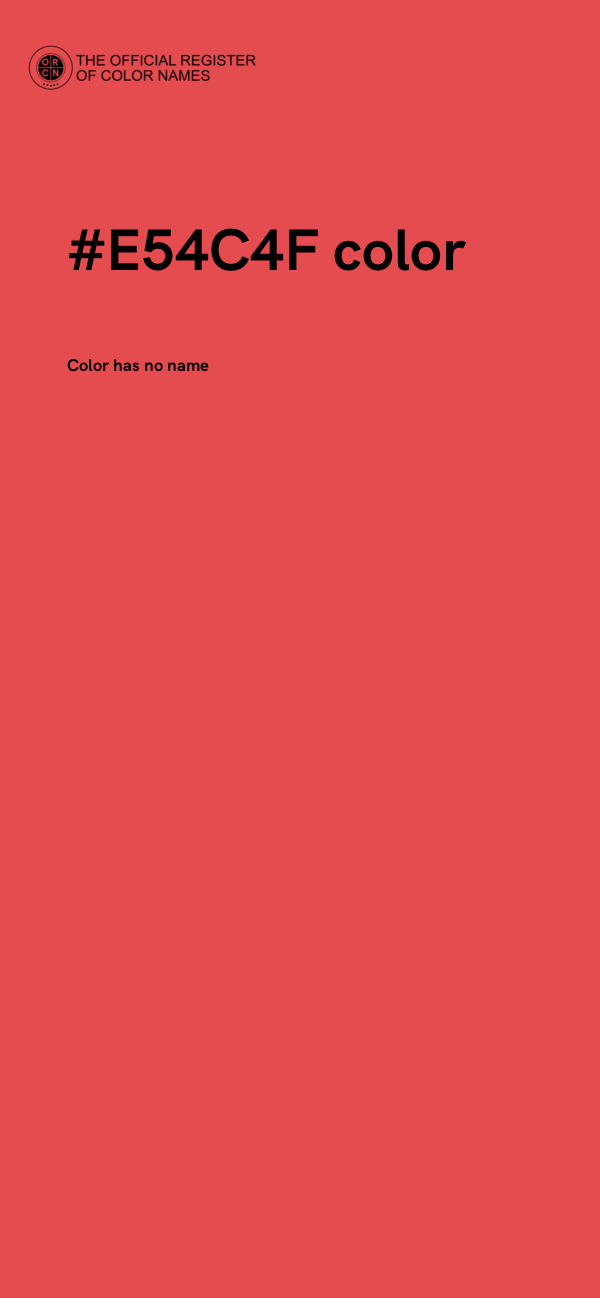 #E54C4F color image