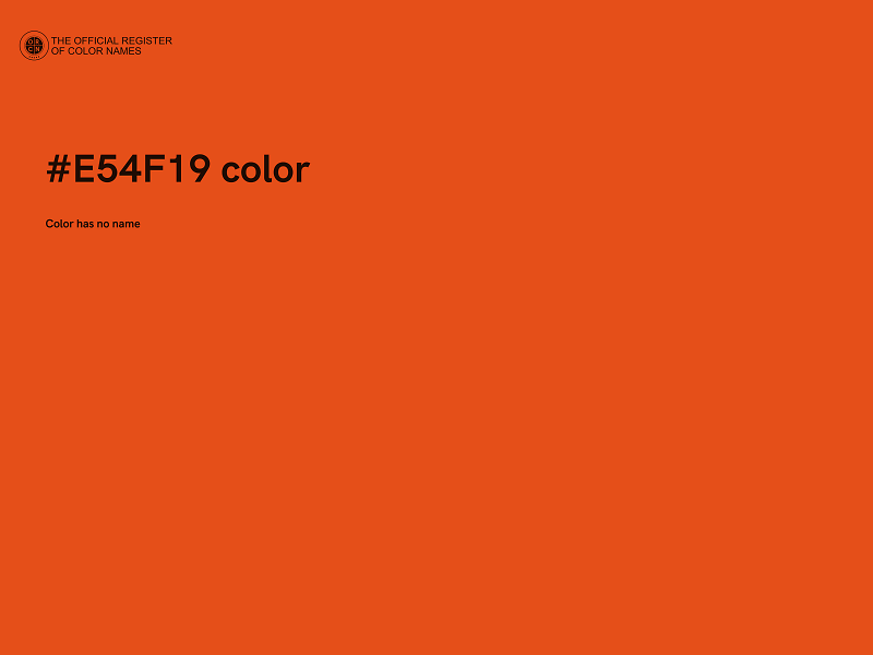 #E54F19 color image