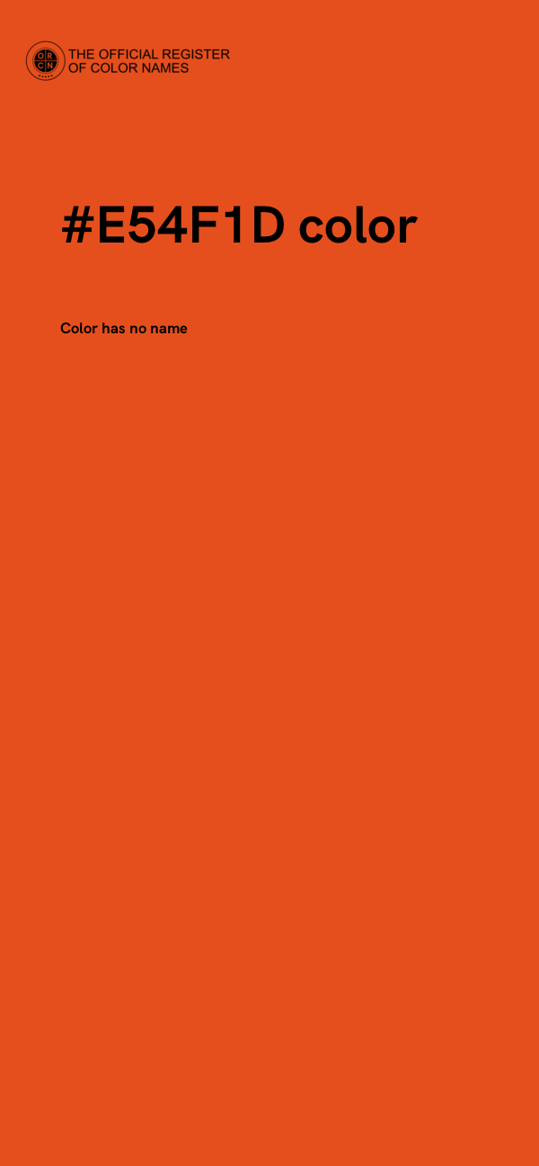 #E54F1D color image