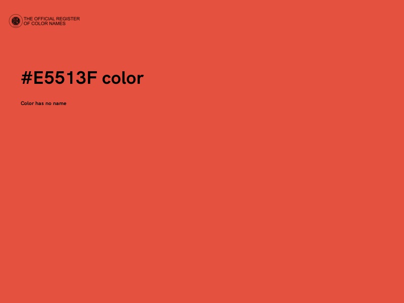 #E5513F color image