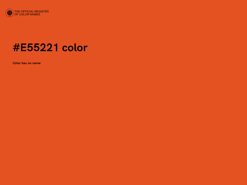 #E55221 color image