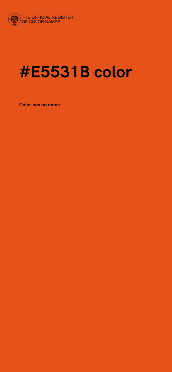 #E5531B color image