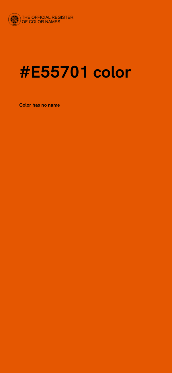 #E55701 color image