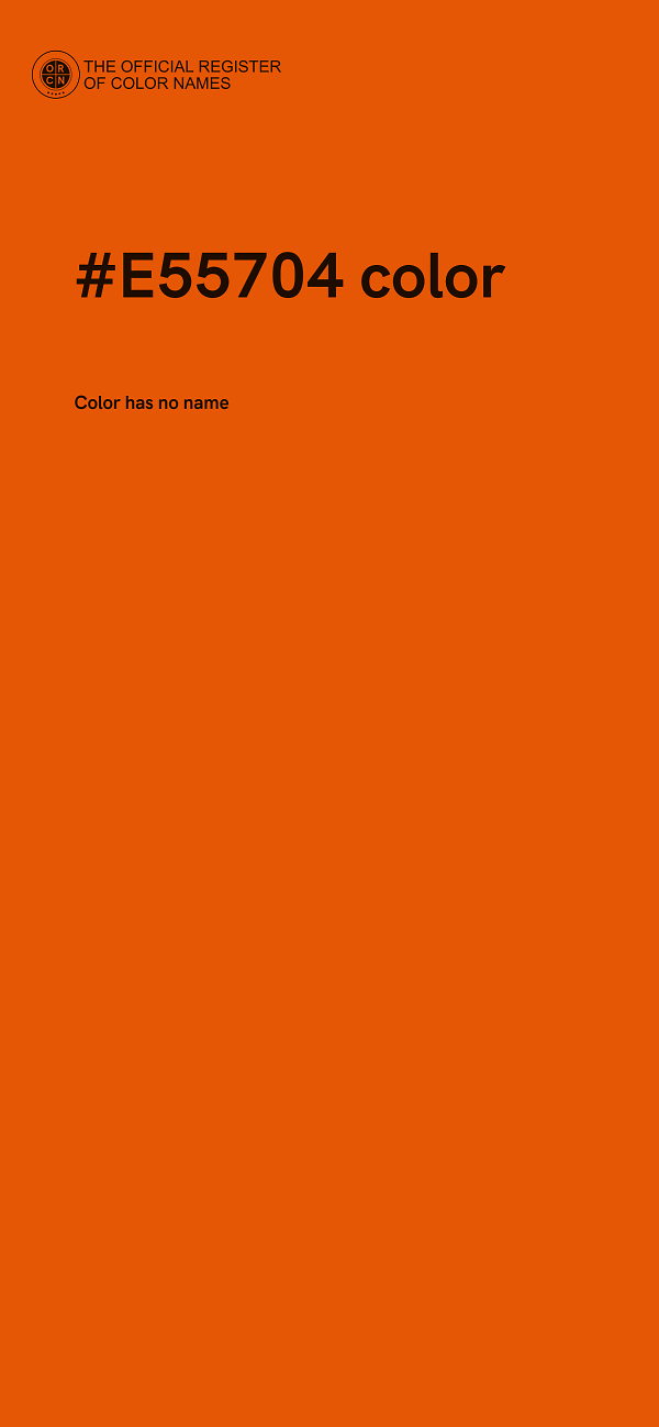 #E55704 color image