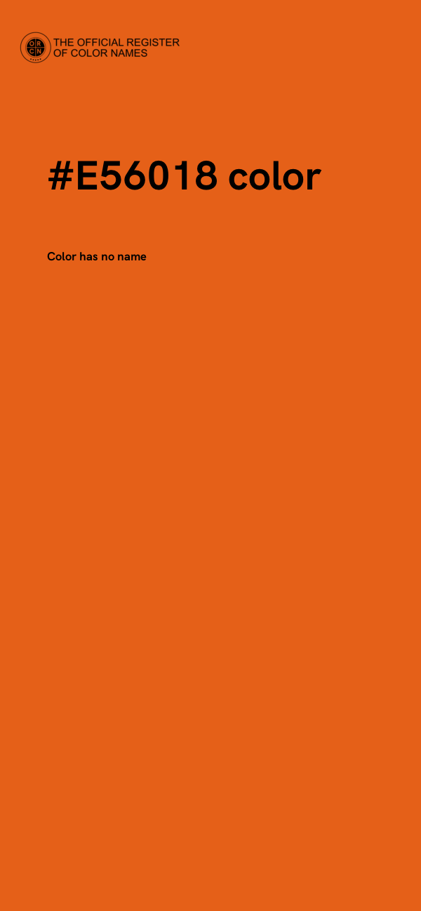 #E56018 color image