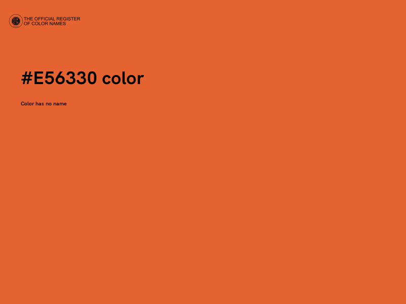 #E56330 color image