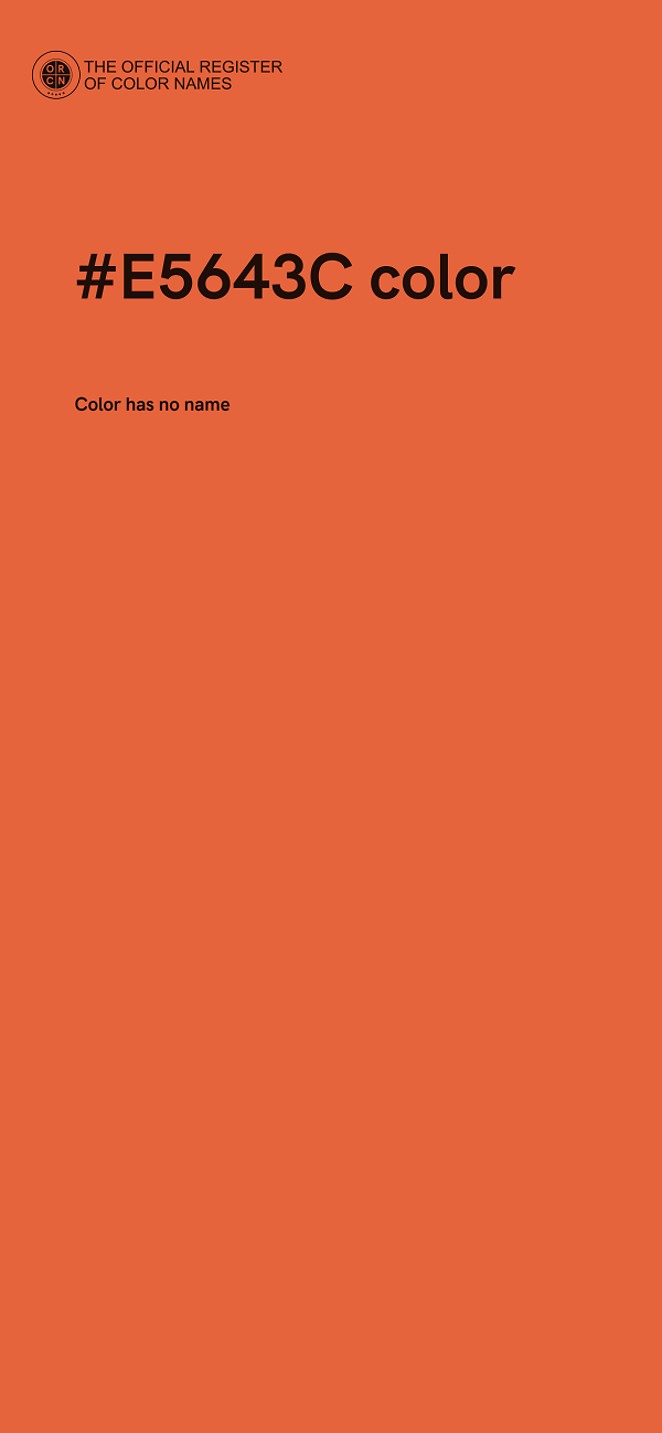 #E5643C color image