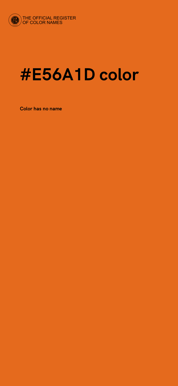 #E56A1D color image