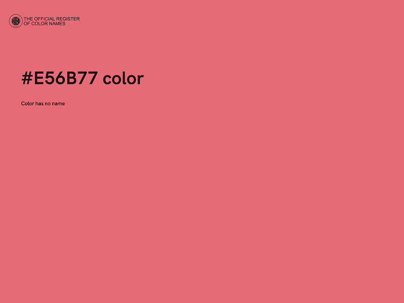 #E56B77 color image