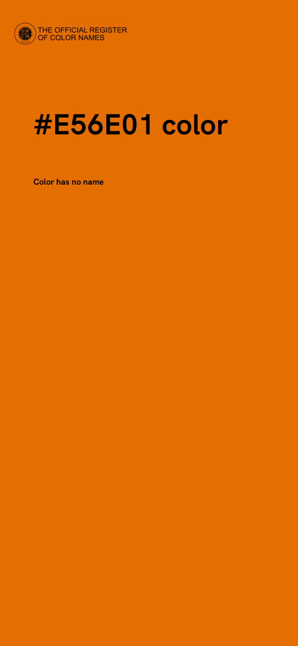 #E56E01 color image