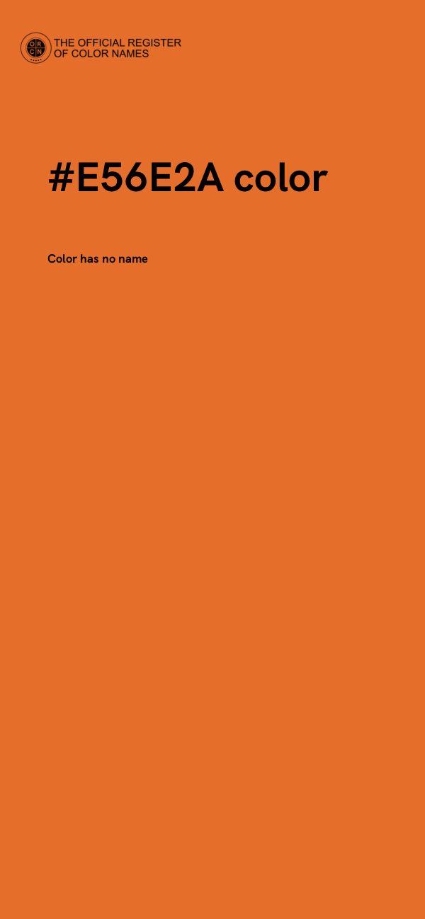 #E56E2A color image