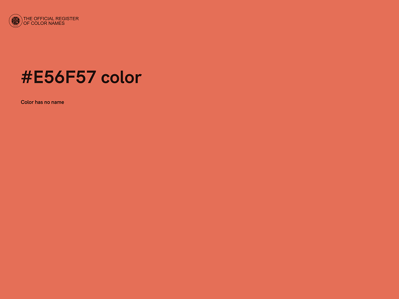 #E56F57 color image