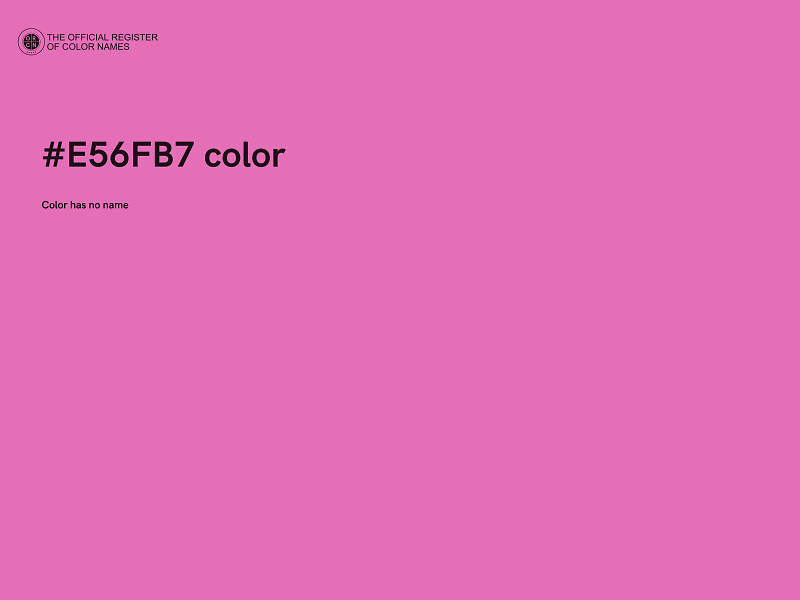 #E56FB7 color image