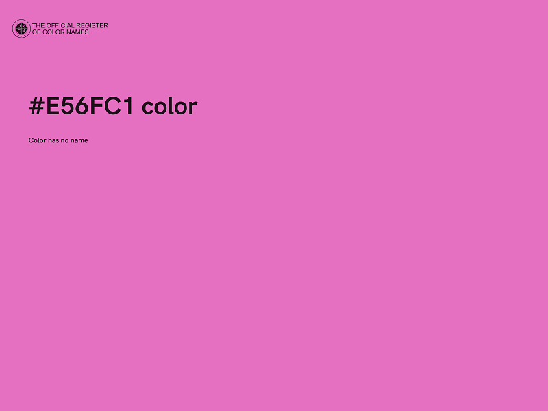 #E56FC1 color image