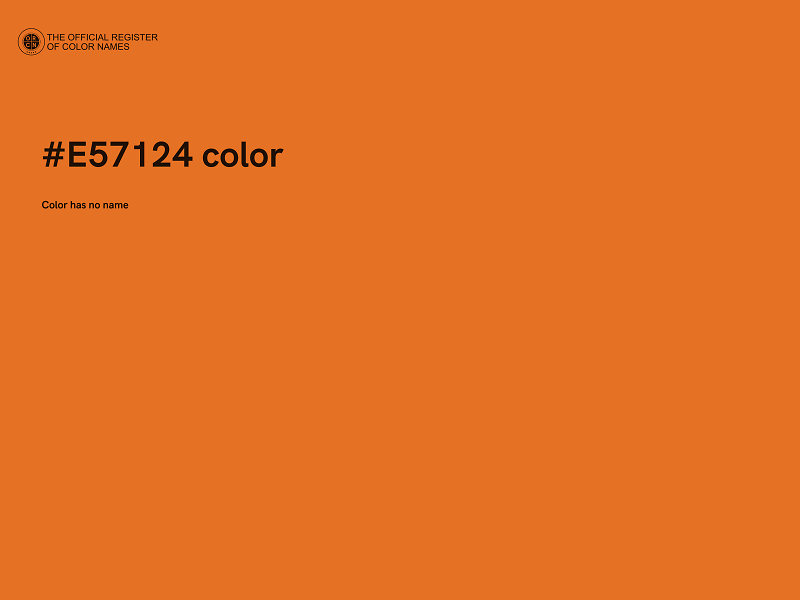 #E57124 color image