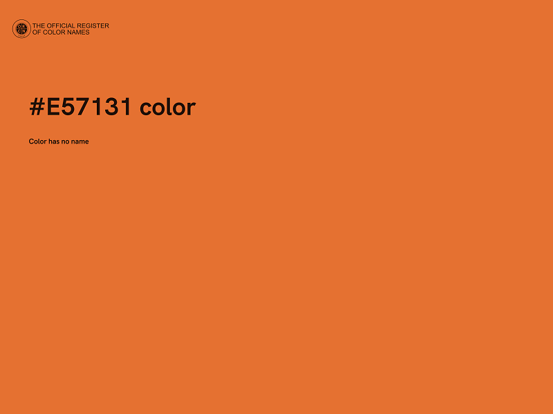 #E57131 color image