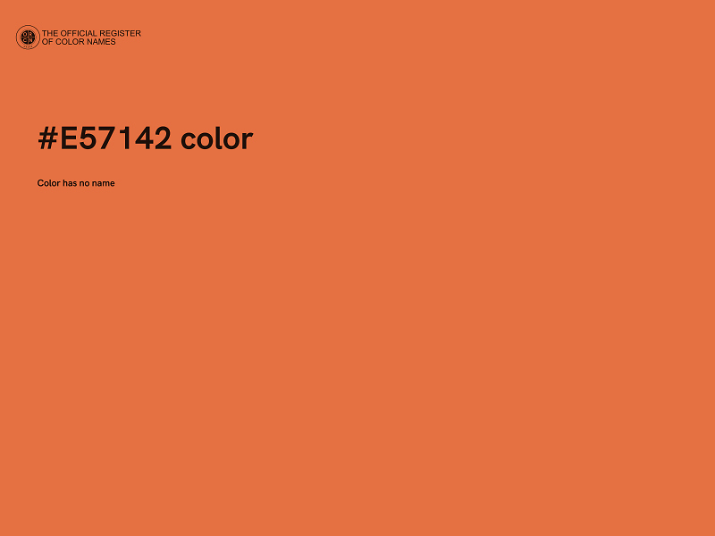 #E57142 color image