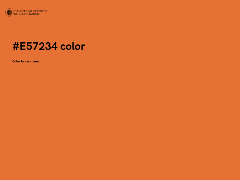#E57234 color image