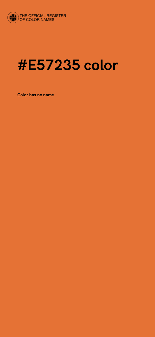 #E57235 color image