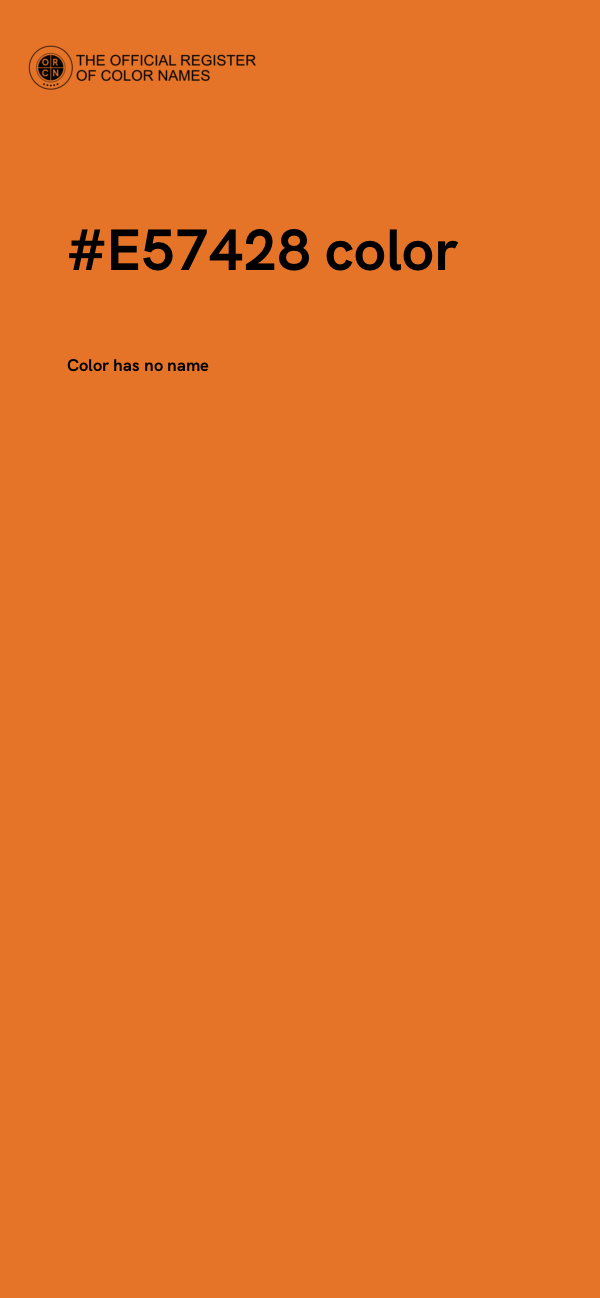 #E57428 color image