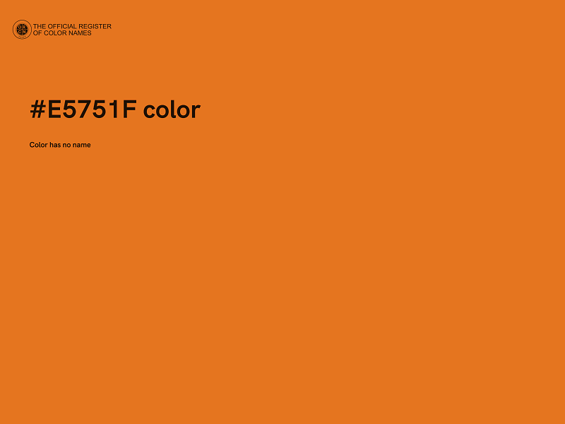 #E5751F color image