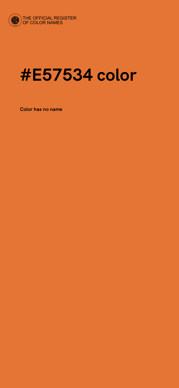 #E57534 color image