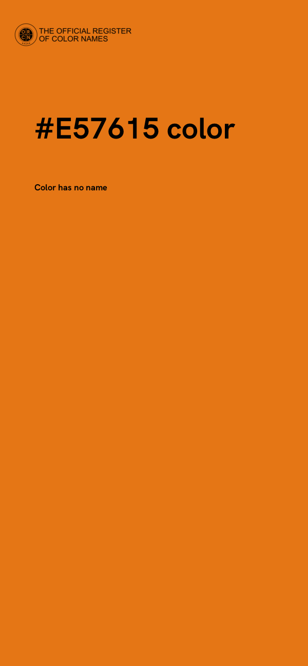 #E57615 color image
