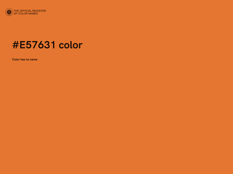 #E57631 color image