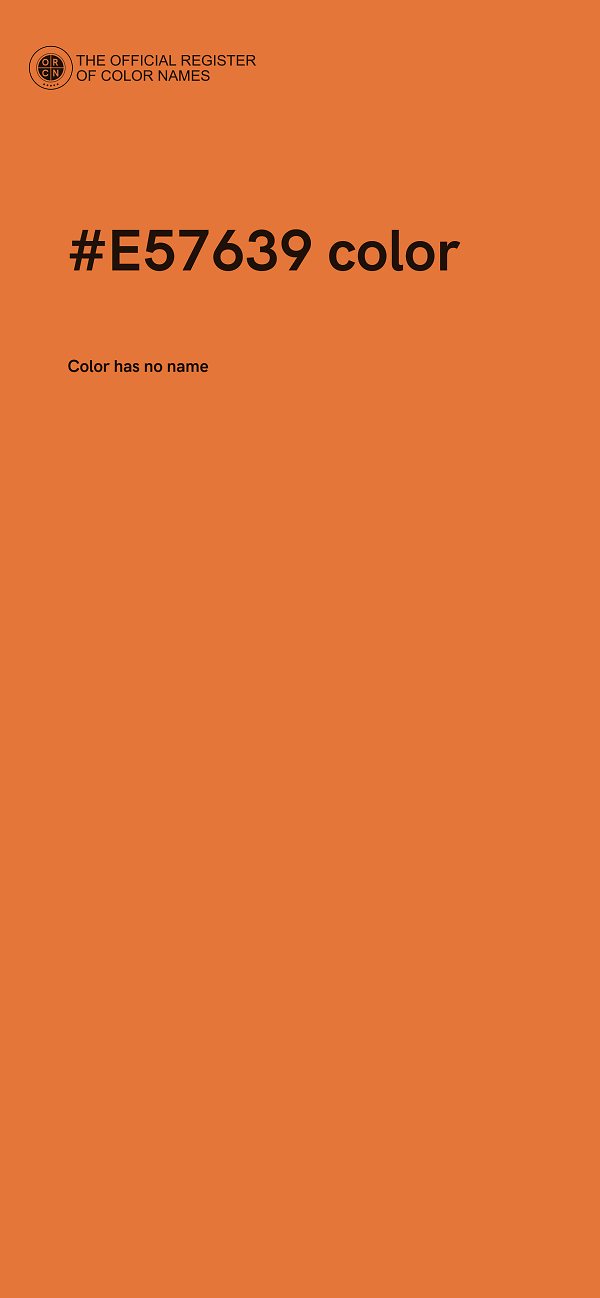 #E57639 color image