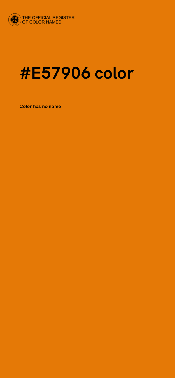 #E57906 color image