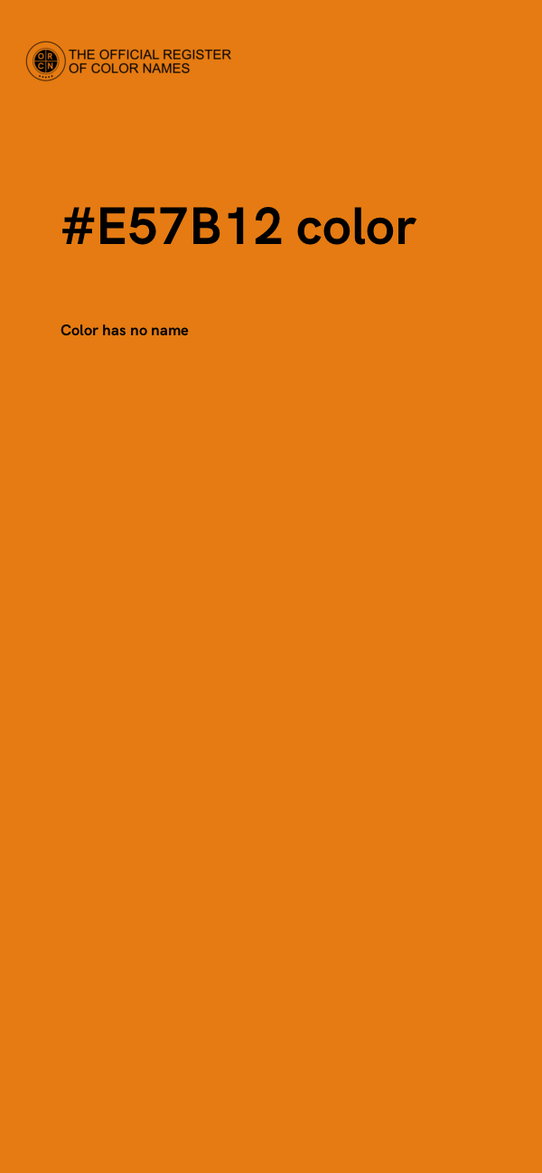 #E57B12 color image