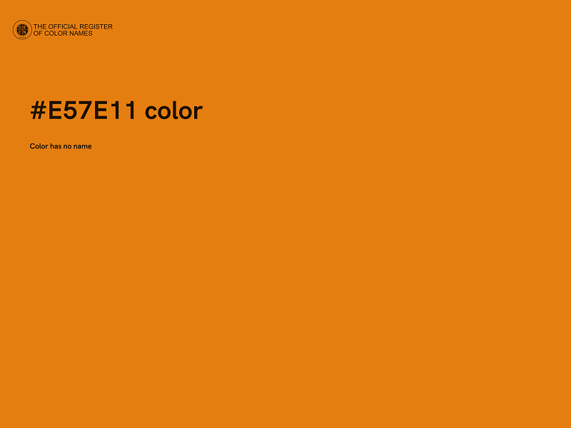 #E57E11 color image